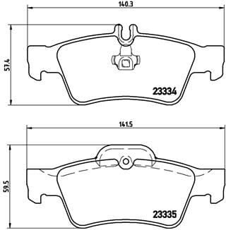 BREMBO P50052 FREN BALATASI ARKA MERCEDES W211 S211 C218 C219 W212 S212 W221 C215