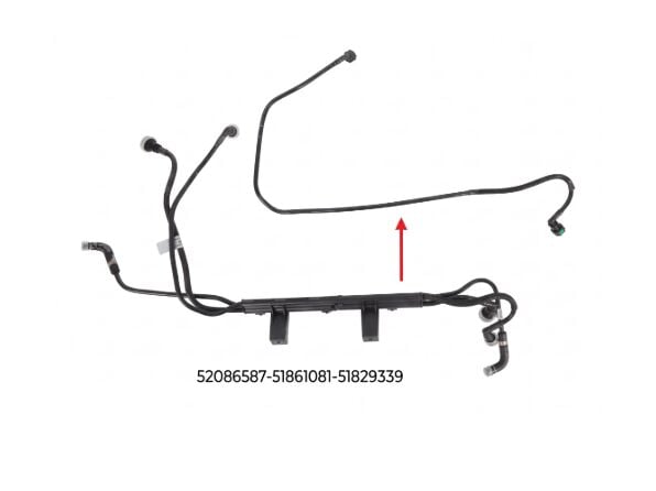 CM 133580 YAKIT BORUSU BRAKET HARİÇ EURO 5 DOBLO 1.3 D Multijet 10 >
