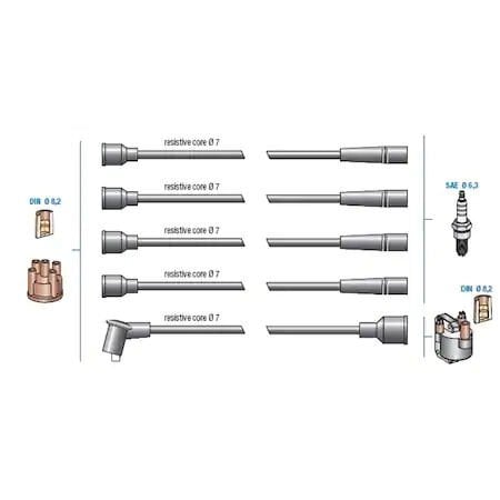 DODUCO 7722 BUJİ KABLOSU BOBİN KABLOSU TK. R9-R19-BROADWAY 1.4 KARB.