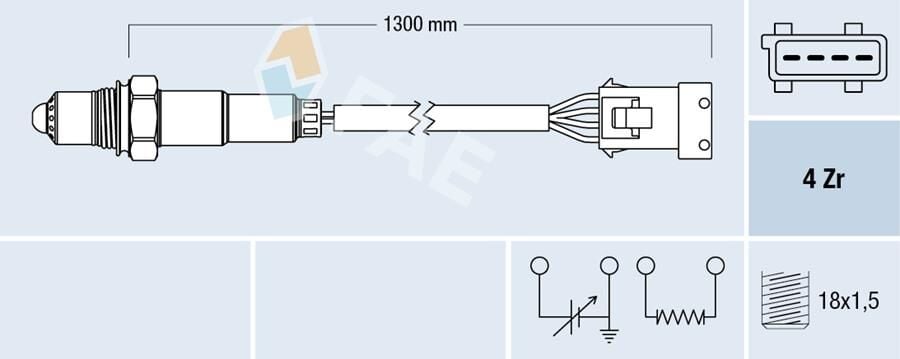 FAE 77210 OKSİJEN SENSÖRÜ XSARA 1.8ie 97 > P405 1.8-2.0 92-95 P406 2.0 16V 95-04