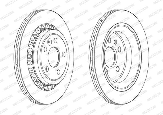 FERODO DDF1802C ARKA FREN AYNASI ADET VOLVO XC60 D3 D4 D5 2.4D 2.0T 3.2 T5 T6 2008 >2013 >2017 CAP 302X5 BJN