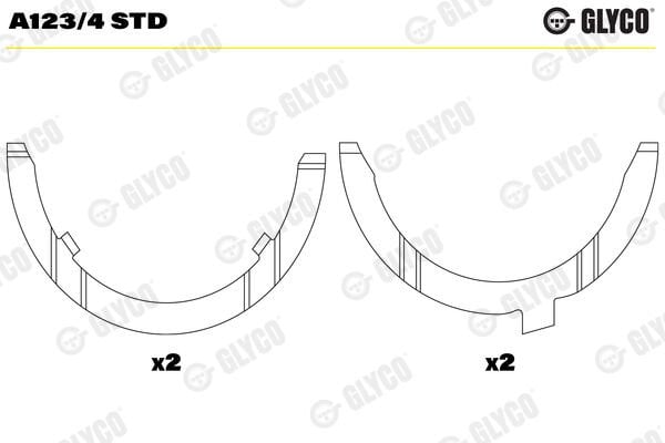 GLYCO A123.4 STD AY YATAK AUDI 79.5MM 1Y