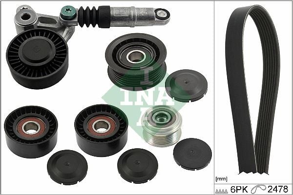 INA 529052020 V KAYIŞ SETİ Q7 09-15 CAYENNE 10 >TOUAREG 04 > 3.0TDI CATA CASA CCMA CJGA CNRB 059E BKS CASD CVWA