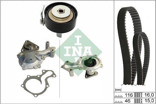 INA 530096030 TRİGER SETİ DEVİRDAİM FORD FİESTA-FOCUS-CMAX 12> 1.0 ECOBOOST DİŞ:116-GENİŞLİK:16 DIS SAYISI 116 GENIS 16MM