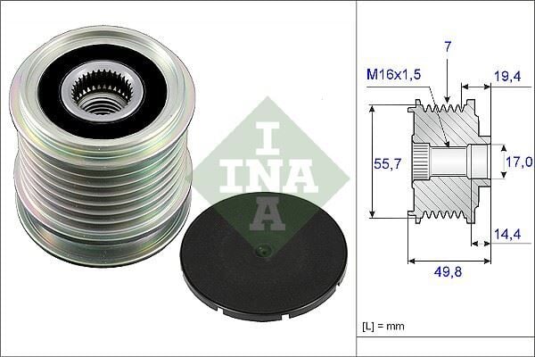 INA 535016510 ALTERNATOR KASNAGI MERCEDES W203 S203 CL203 W204 C209 R171