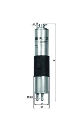 MAHLE KL149 YAKIT FILTRESI BMW N40 N42 N45 N46 M54 E46 E36