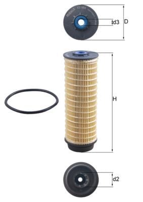 MAHLE KX564D YAKIT FİLTRESİ IVECO DAILY IV-V-VI 14> 2.3 JTD F1A 3.0 JTD F1C EURO 6