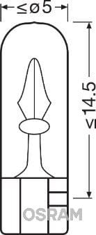 OSRAM 2741 AMPUL 24V 1.2W B8.5D KÜÇÜK DİPSİZ GÖSTERGE DUYSUZ