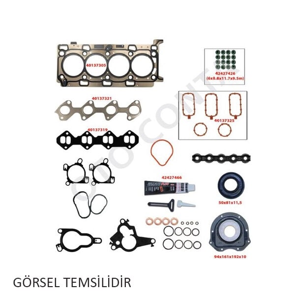 OTOCONTA 42456802 MOTOR TAKIM CONTASI MEGANE II 02>CLIO II 02> CLIO III 05> LOGAN 04>SANDERO 08> NOTE 06>11 E11 MICR A III 05>10 SUZUKİ JIMNY 03> 1.5 DCI K9K TEFLON KEÇELİ SKC METAL KARTERLİ