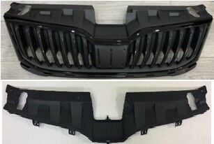 PRO-A 290823 ON PANJUR PARLAK CERCEVE UST PLASTIK BIRLIKTE PARLAK SIYAH KOMPLE OCTAVIA 2018-2021