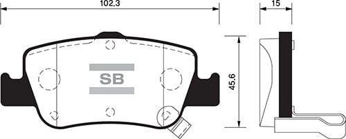 SANGSIN SP1501 ARKA FREN BALATA TOYOTA AURIS. COROLLA 1.33L 1.6L 1NR-FE 1ZR-FAE NRE180 ZRE181 ZRE185 12-> 1.4L 1ND-FTV D-4D NDE150 NDE180 07->
