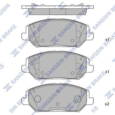 SANGSIN SP4242 ÖN FREN BALATA HYUNDAI İ30 1.4L T-GDİ 7 vites 17-> / 1.6L CRDİ 17-> / KIA CEED 1.4L 1.6L 18->