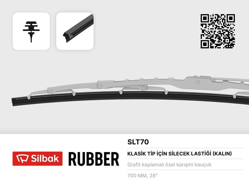 SILBAK SLT70 SİLECEK LASTİĞİ 700MM TEL TAKILAN TWNG-MERCEDES KAMYON