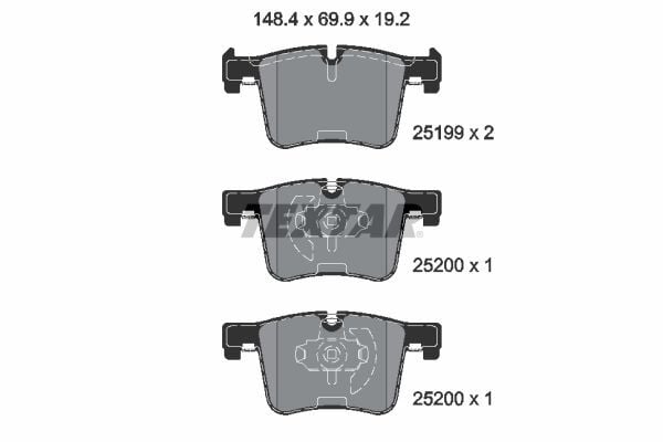TEXTAR 2519901 FREN BALATASI ON BMW F20 F21 F22 F23 F30 F31 F34 F35 F32 F33 F36