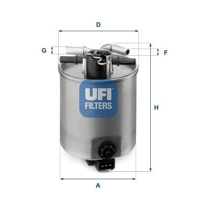 UFI 2402501 YAKIT FİLTRESİ SU SENSÖR BAĞLANTILI NISSAN QASHQAI 1.5L Dci K9K J10DE 06-13 / RENAULT KOLEOS 2.0DC İ 110-127KW/150-173PS 08> OE