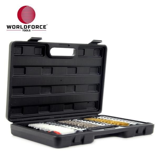 WORLDFORCE 11032 ENJEKTÖR KANAL TEMİZLEME FIRÇA SETİ 38 PARÇA GARAJ EKİPMANLARI HIRDAVAT