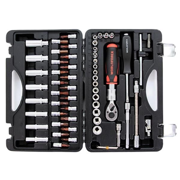 WORLDFORCE 11504 LOKMA TAKIMI 60 PARÇA S-ULTRA 1/4 UZATMALI CIRCIR GARAJ EKİPMANLARI HIRDAVAT